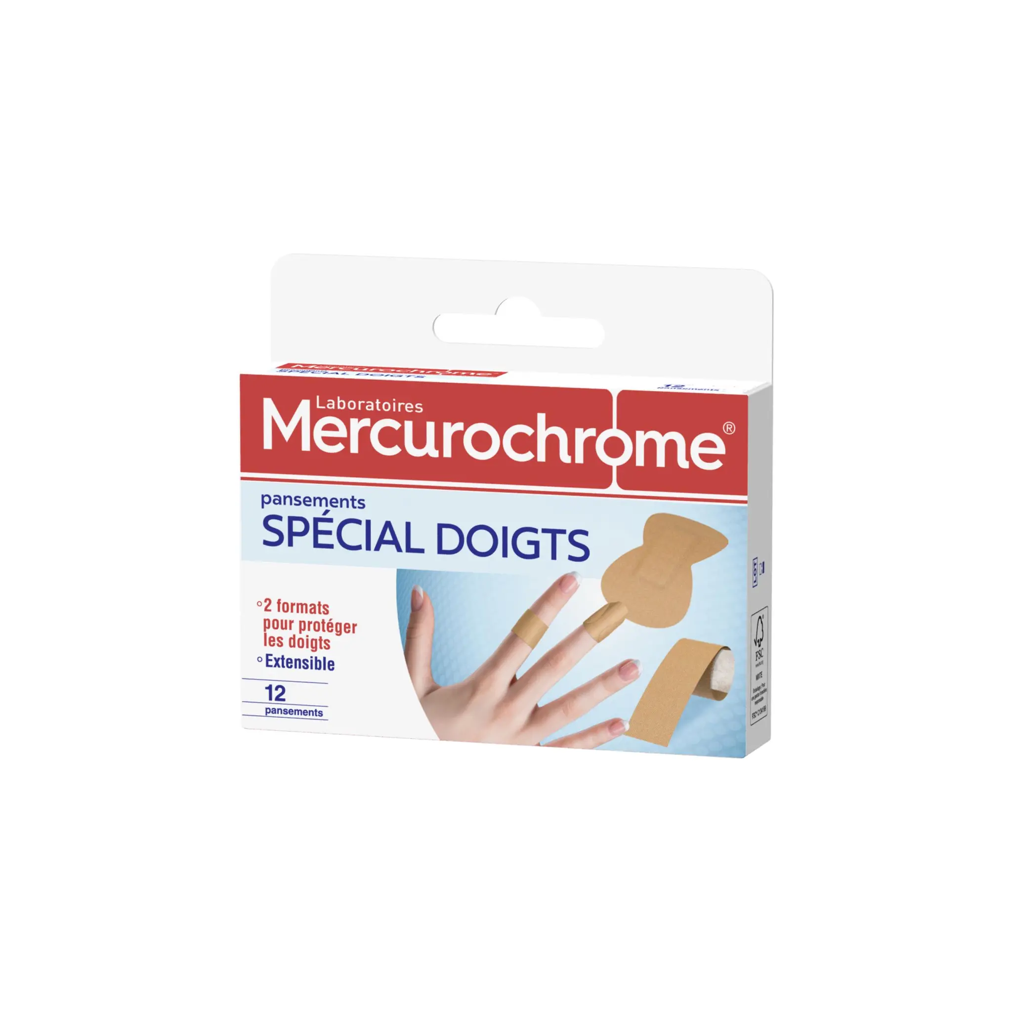 MERCUROCHROME Pansements spécial doigts 2 tailles