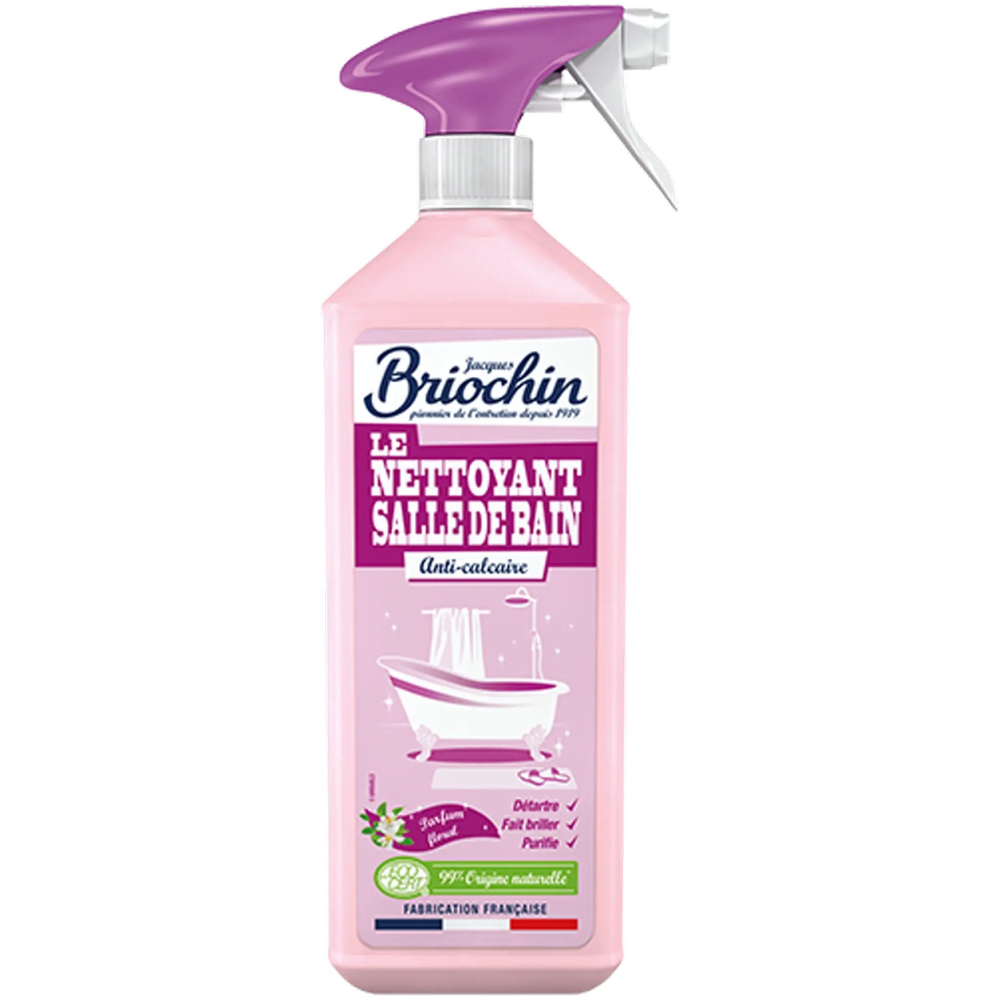 BRIOCHIN Spray nettoyant anti-calcaire salle de bain