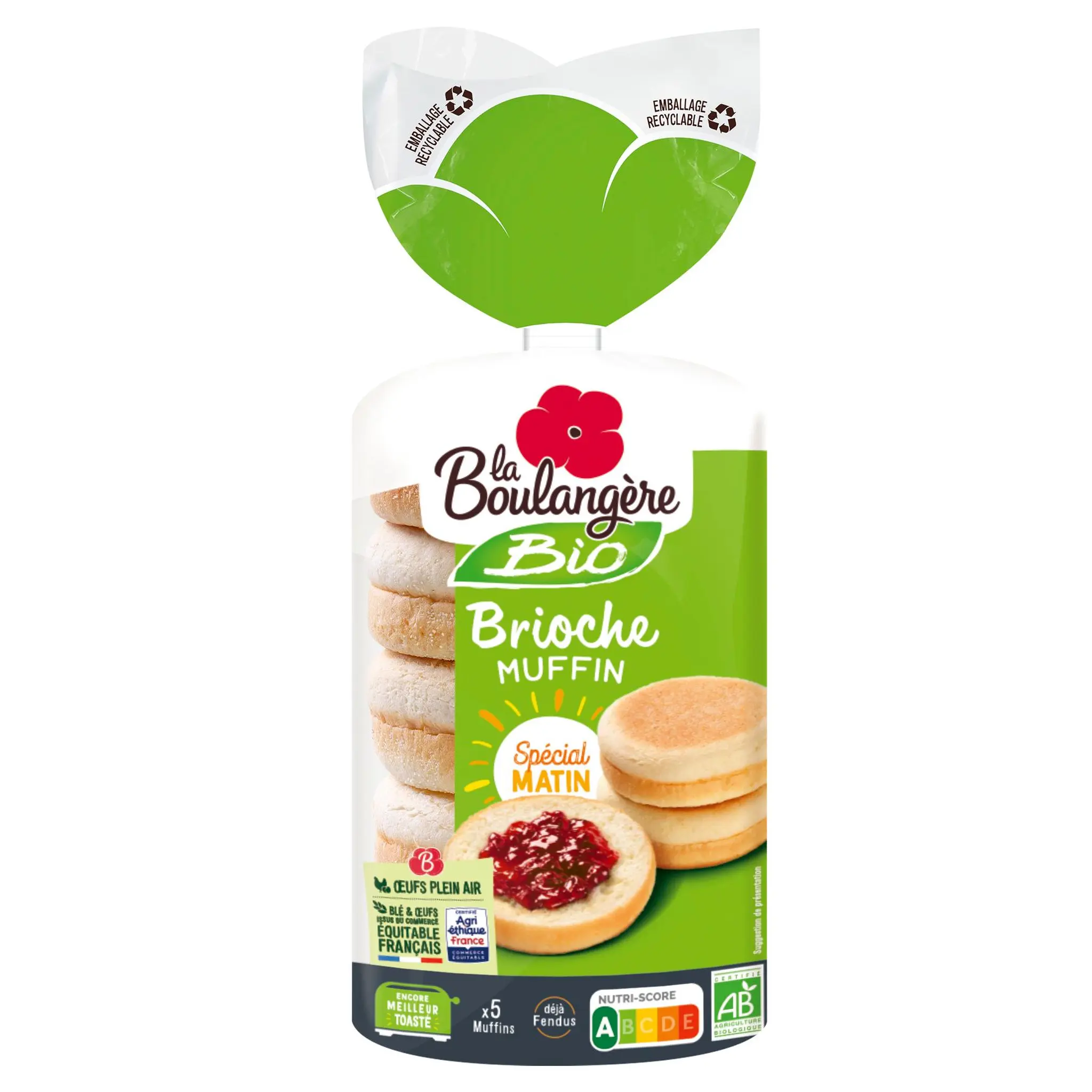 LA BOULANGERE Brioche muffin bio spécial matin