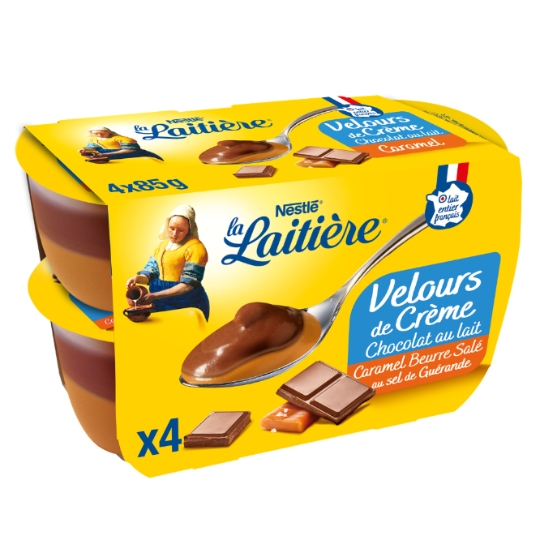 Crème Dessert Chocolat Au Lait Et Caramel LA LAITIERE
