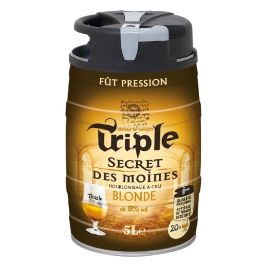 Bière Blonde d'Abbaye 8% TRIPLE SECRET DES MOINES