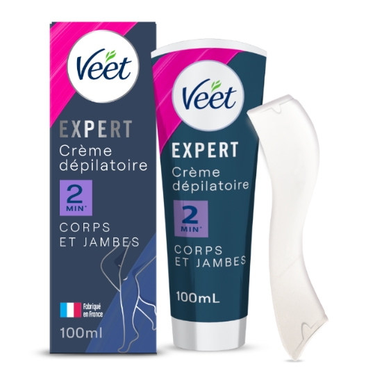 Crème Dépilatoire Corps et Jambes Peau Sensible Beurre de Karité Poils Tenaces VEET