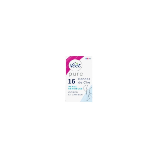 Bandes de Cire Corps et Jambes Peaux Sensibles Pure VEET