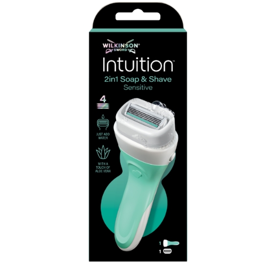 Rasoir pour Femme Peau Sensible Savon 2 en 1 Intuition WILKINSON
