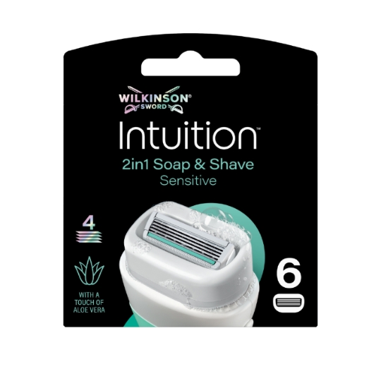 Lames de rasoir Pour Femme Peau Sensible Savon 2 en 1 Intuition WILKINSON
