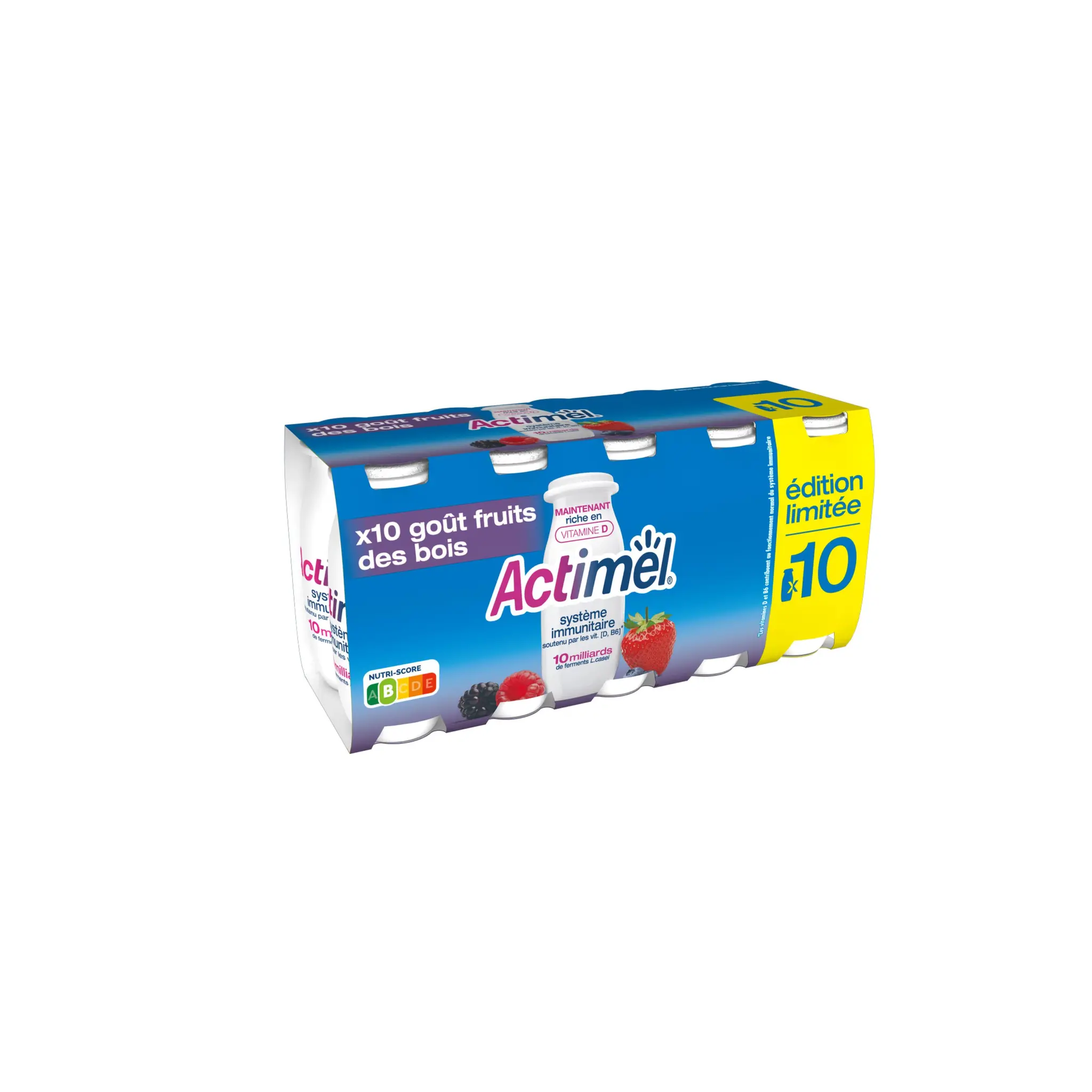 ACTIMEL Yaourt à boire aromatisé fruits des bois