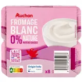 AUCHAN Fromage blanc 0% nature