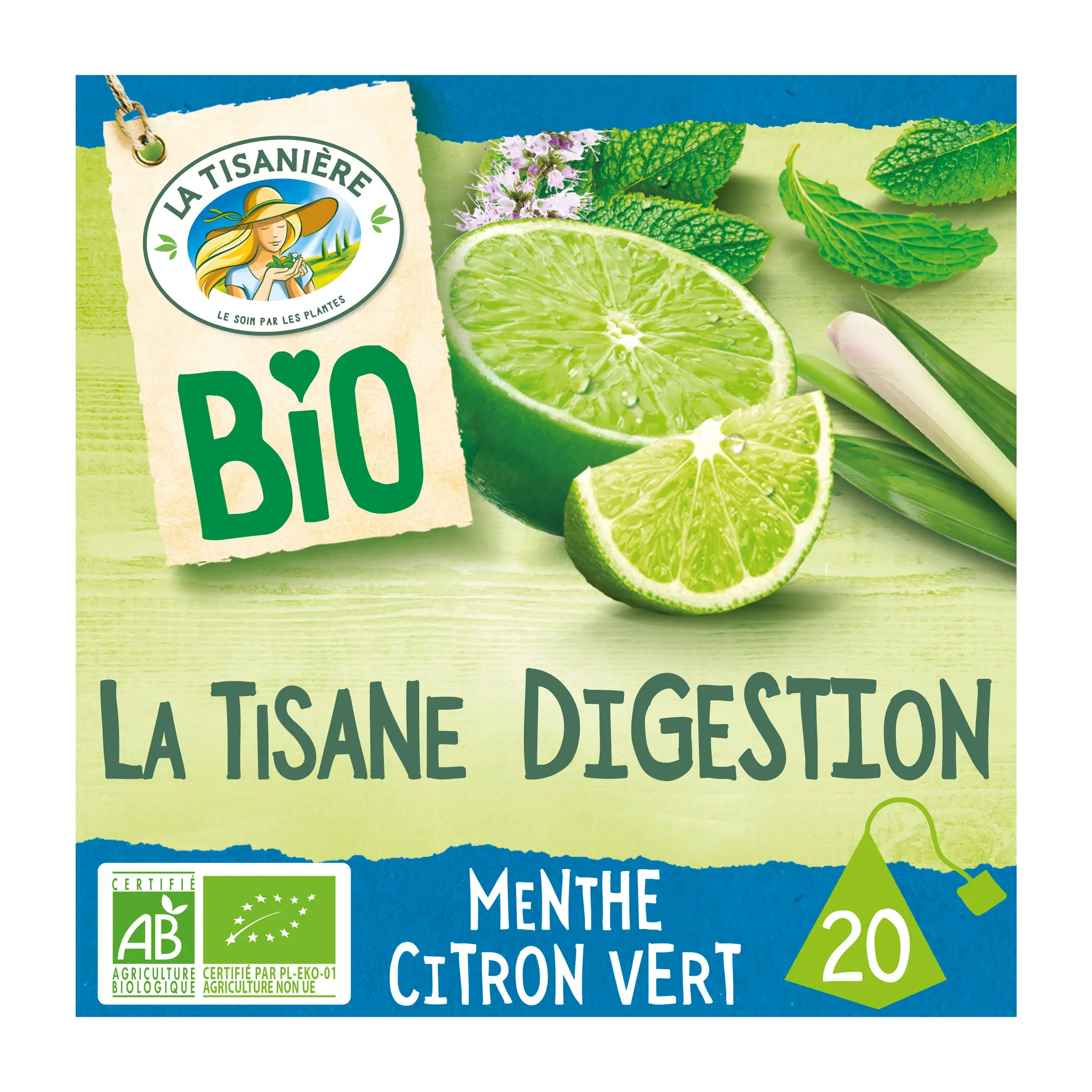 LA TISANIERE Infusion bio la tisane digestion menthe citron vert