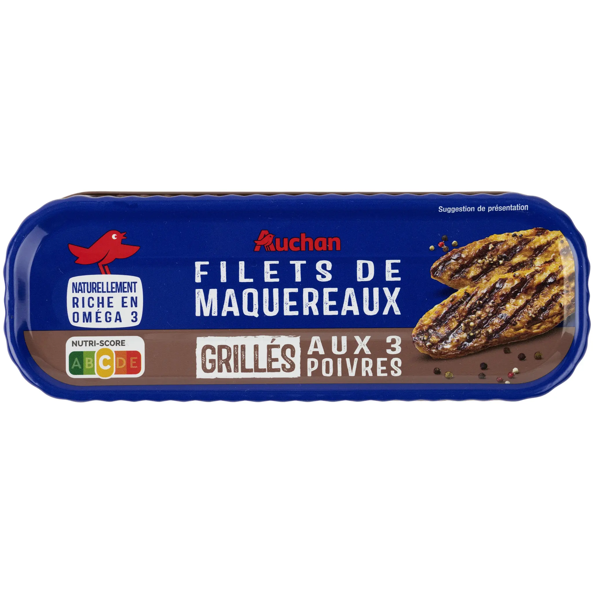 AUCHAN Filets de maquereaux blancs grillés aux 3 poivres