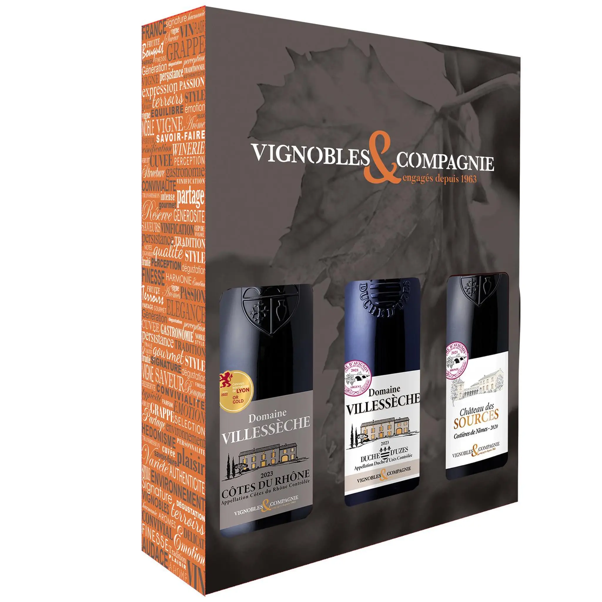 AOP Coffret Vignobles et Compagnie de vins rouges