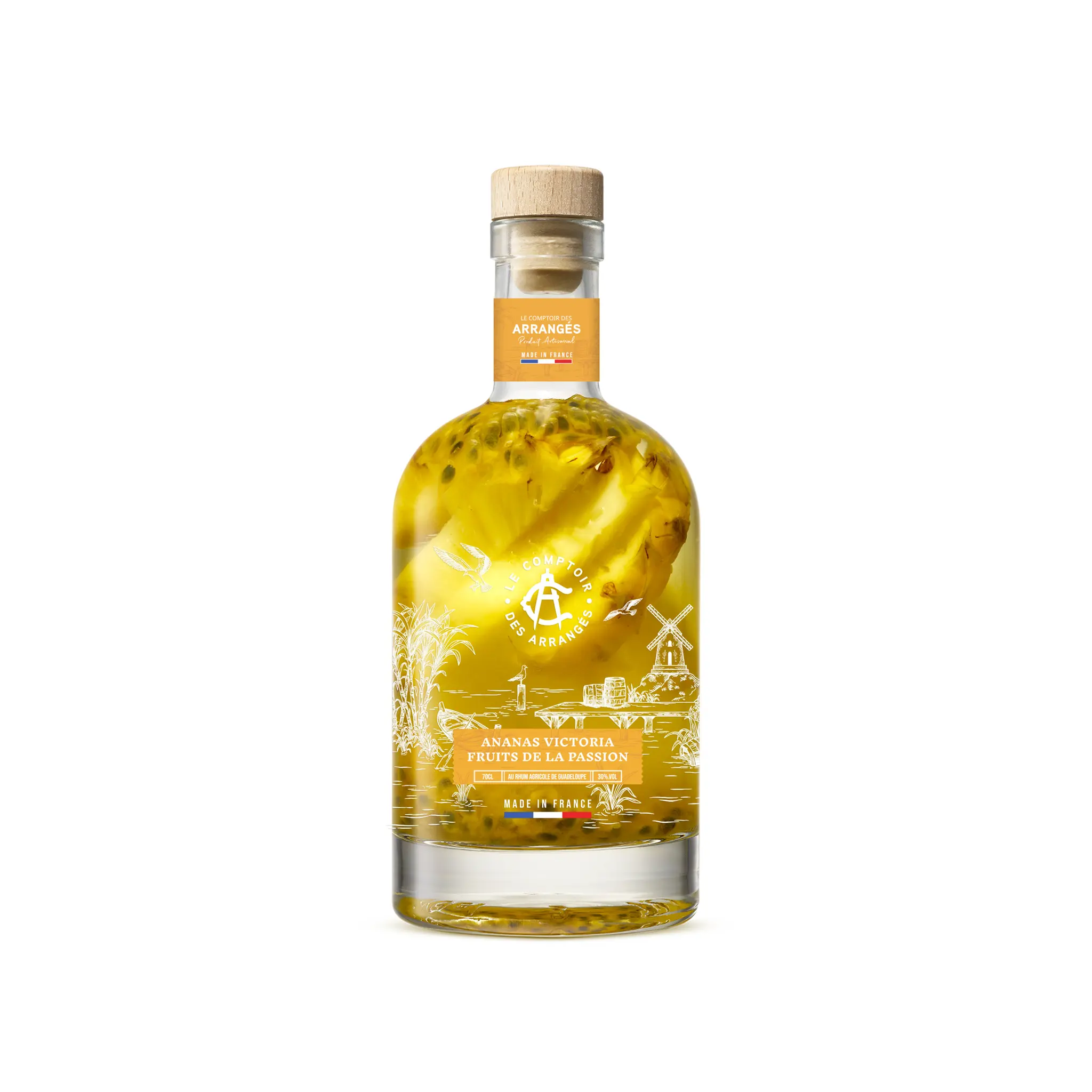 LE COMPTOIR DES ARRANGEES Boisson à base de rhum ananas victoria et fruits de la passion 24.4%