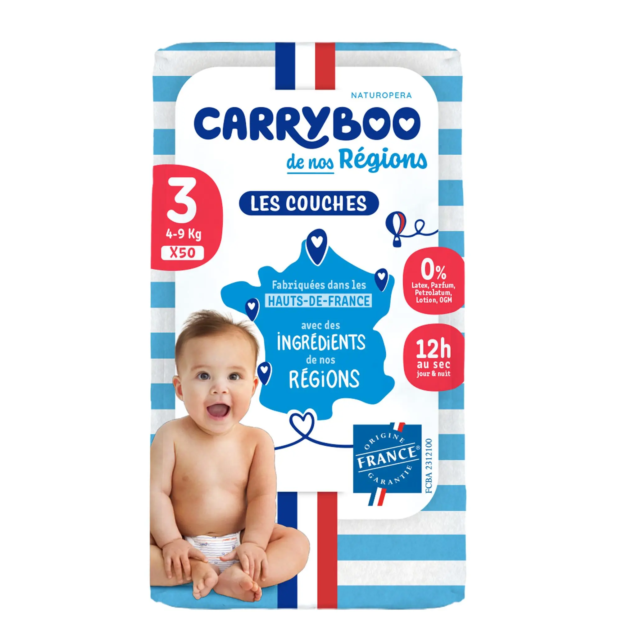 CARRYBOO Couches de nos régions taille 3 (4-9KG)