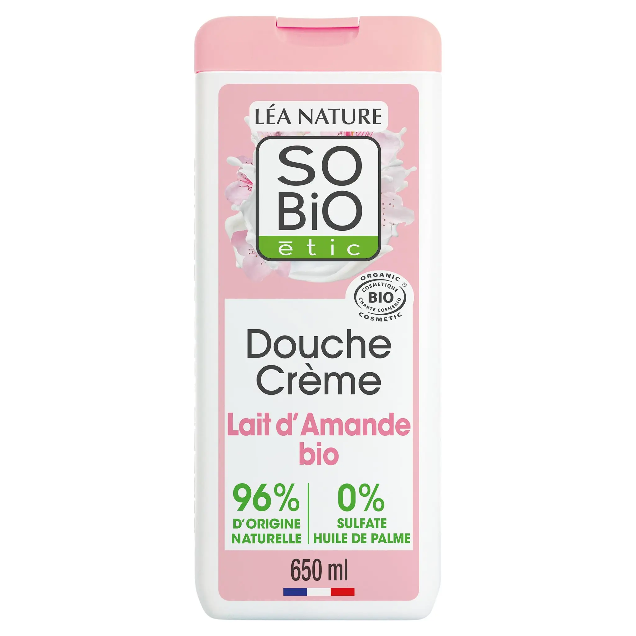SO BIO ETIC Douche crème hydratation au lait d'amande bio peaux normales à délicates