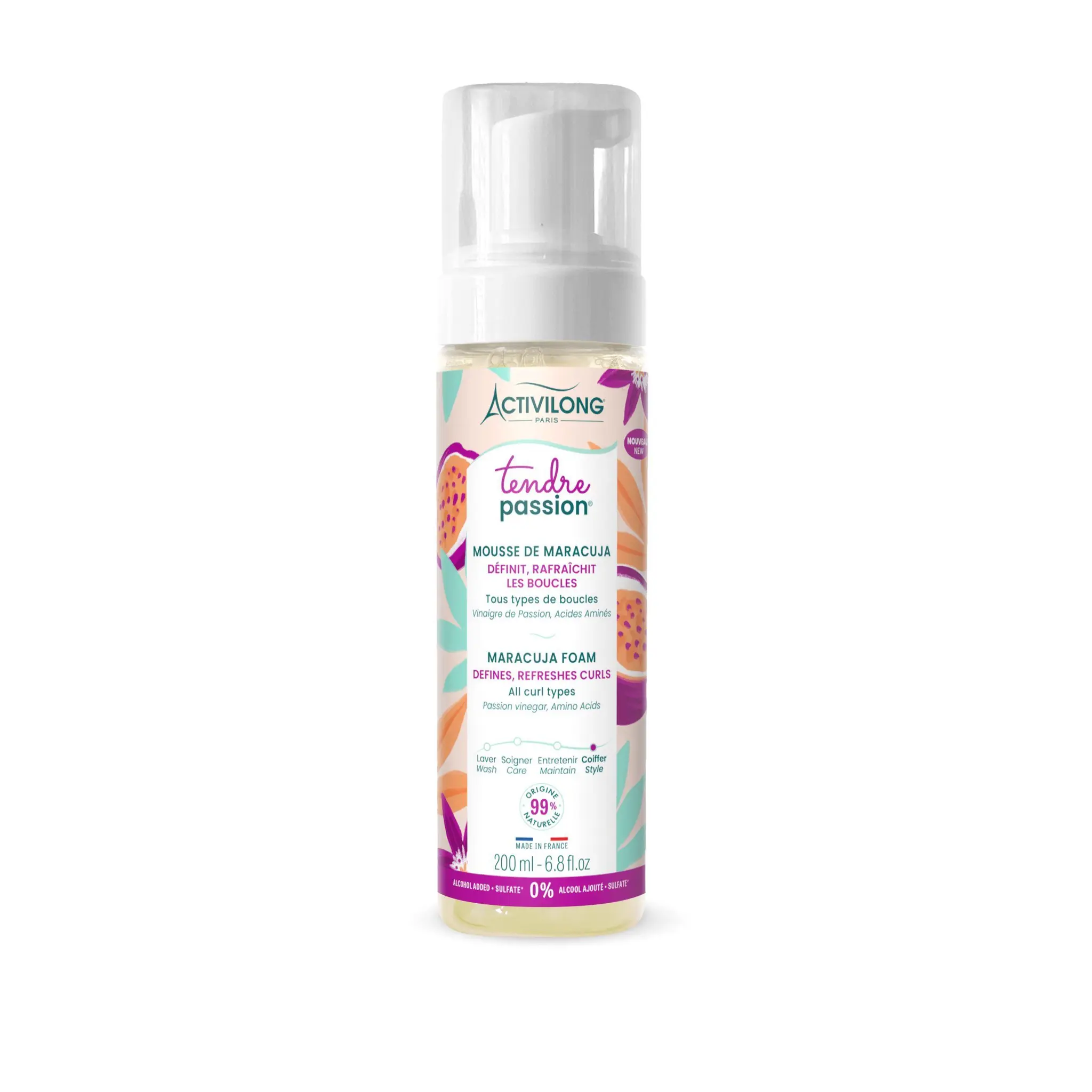 ACTIVILONG Tendre Passion Mousse de maracuja tous types de boucles