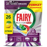 FAIRY Tablettes lave-vaisselle tout en 1 30 minutes miracle 5 pouvoirs nettoyants