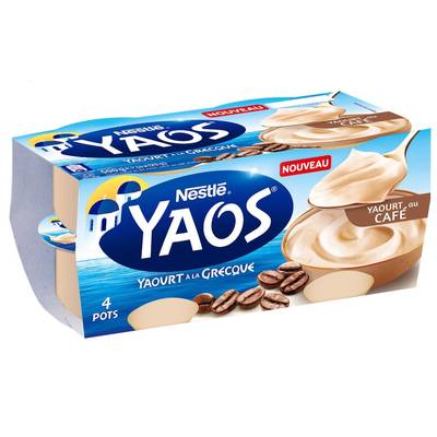 Yaos Yaourt à la Grecque saveur café, 4x125g