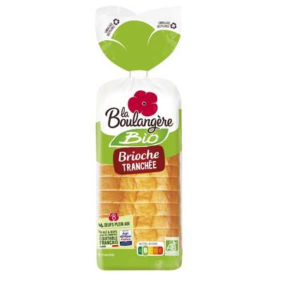La Boulangère Brioche Tranchée Bio, 400g