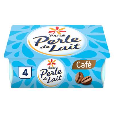 Perle de lait Yaourt saveur café, 4x125g