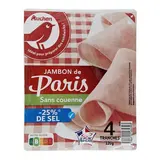 Auchan Jambon Supérieur de Paris Réduit En Sel, 4 tranches - 120g