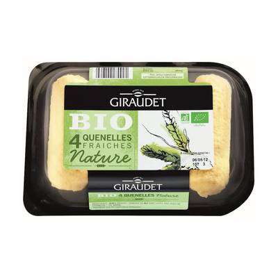 Giraudet Quenelles fraîches nature bio, 4 pièces - 340g