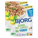 Bjorg Quinoa pois chiche bio en sachet micro-ondable, Lot de 2x250g
