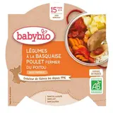 Babybio Légumes à la Basquaise, Poulet de nos régions Bio Assiette Bébé Dès 15 mois, 260g