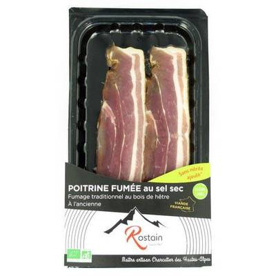 Rostain Poitrine Fumée Bio, 2 tranches - 100g