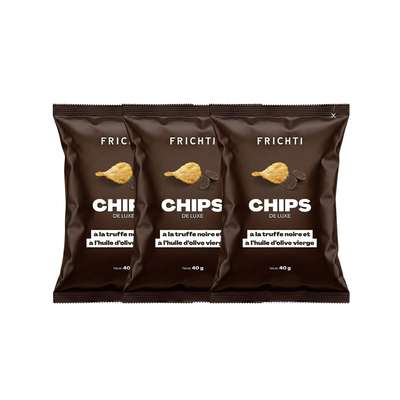 Lot de 3 x Chips à la truffe noire et à l’huile d’olive vierge, Frichti (40 g)