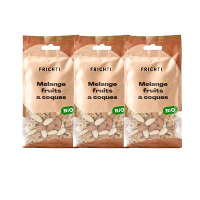 Lot de 3 x Mélange Fruits à coque BIO, Frichti (40 g)