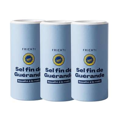 Lot de 3 x Sel fin de Guérande IGP, Frichti (250 g)