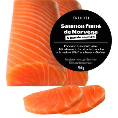 Lot de 2 x Coeur de saumon fumé de Norvège, Frichti (200 g)