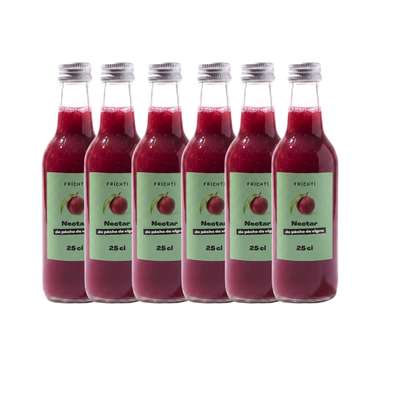 Lot de 6 x Nectar de pêche de vigne, Frichti (25 cl)