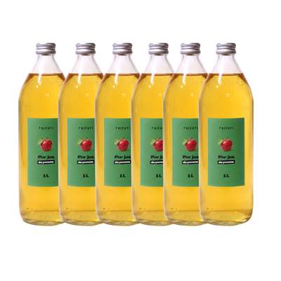 Lot de 6 x Pur jus de pomme, Frichti (1 L)