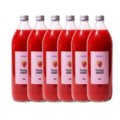 Lot de 6 x Nectar de fraise, Frichti (1 L)