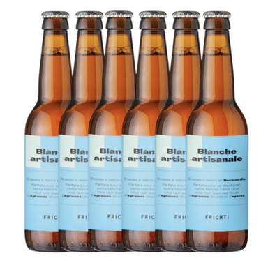 Lot de 6 x Bière blanche artisanale, Frichti (33 cl)