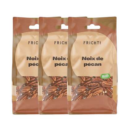 Lot de 3 x Noix de pécan BIO, Frichti (125 g)