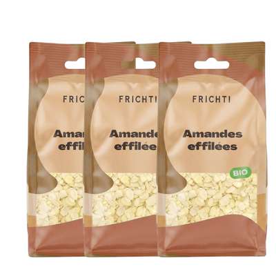 Lot de 3 x Amandes  effilées BIO, Frichti (125 g)