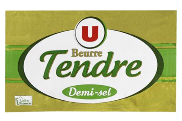 Beurre tendre demi sel 80% de MG, U (250 g)