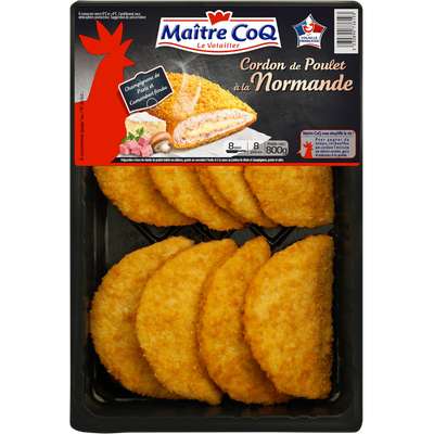 Cordon bleu de poulet à la normande, Maître Coq (x 8, 800 g)