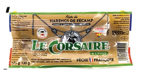 Filets de hareng fumés à l'huile, Le Corsaire (170 g)