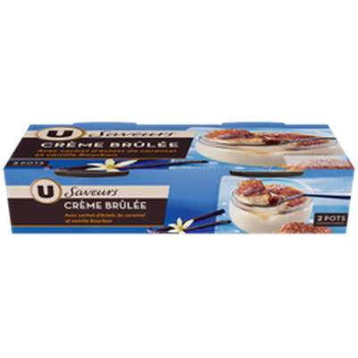 Dessert crème brûlée vanille nature, U (2 x 100 g)