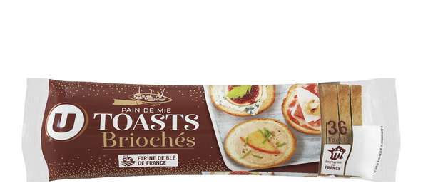 Toasts ronds briochés spécial foie gras, U (250 g)