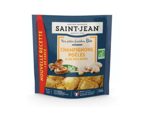 Pâtes fraîches farcies aux  champignons et à l'ail des ours BIO, Saint Jean (250 g)