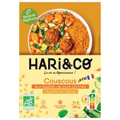 Couscous aux falafels de pis chiches légumes aux épices BIO, Hari&Co(280 g)