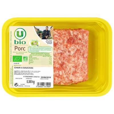 Chair à saucisse BIO, U BIO (300 g)