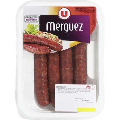 Merguez boeuf mouton, U (x4, 220 g)