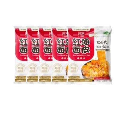 Lot de 5 x Nouilles larges saveur Hot & Spicy, A'Kuan (110 g)
