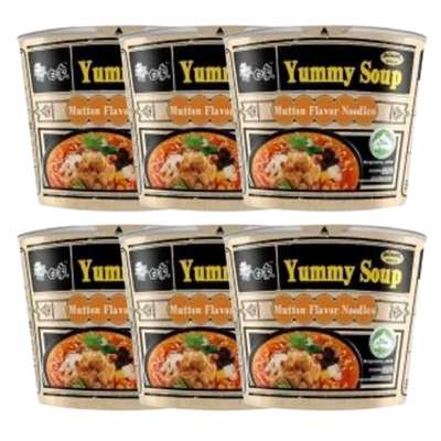 SUPER OFFRE -30% lot de 6 : Nouilles au Goût d’Agneau avec Soupe, BaiXiang (6 x 111 g)