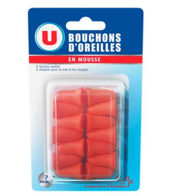 Protections auditives en mousse, U (x 14)
