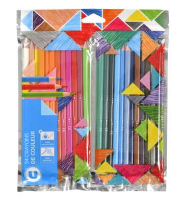 Crayons de couleur, U (x 24)